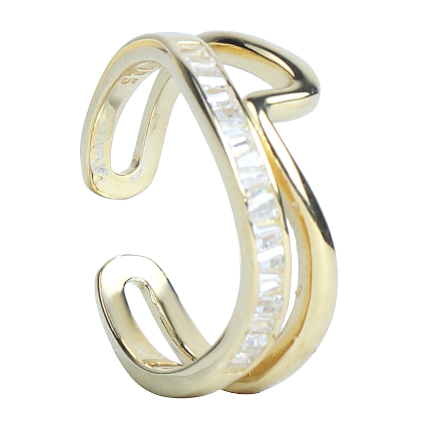 gold plated silver ring for women