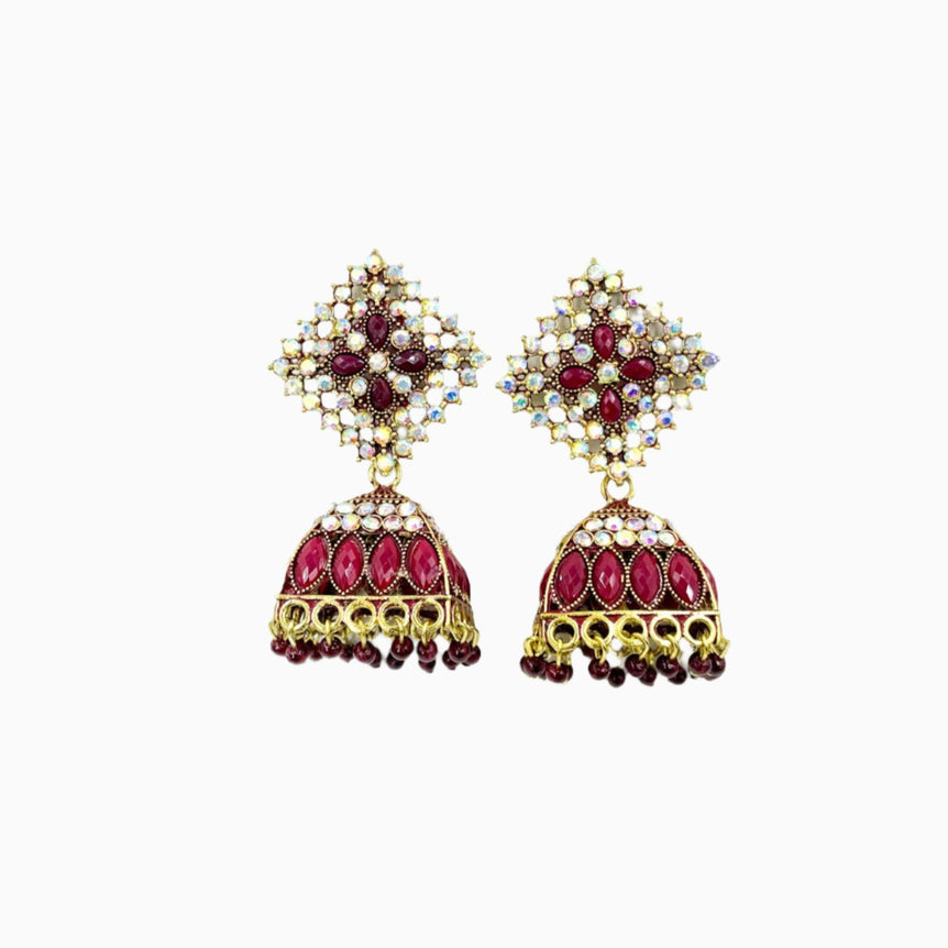 Marron and golden latest design jhumka