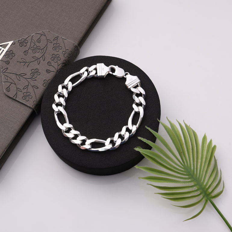 Muscular Volume Sterling Silver Bracelet for Men