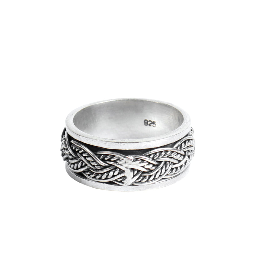 SILVER SPINNER THUMB RING