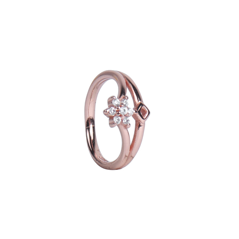 ROSE GOLD PLATED ELEGANT FLORAL RING