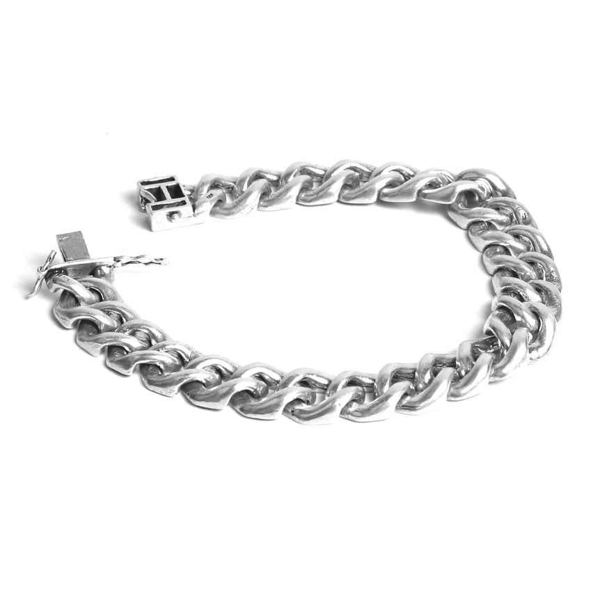 HEAVY SILVER BRACELET WITH KNOTS FOR MEN