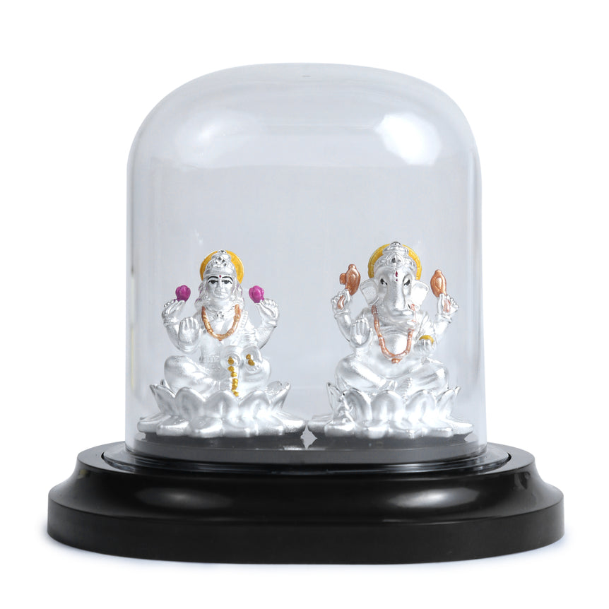 DIVINE SILVER IDOL OF LAKSHMI GANESH JI