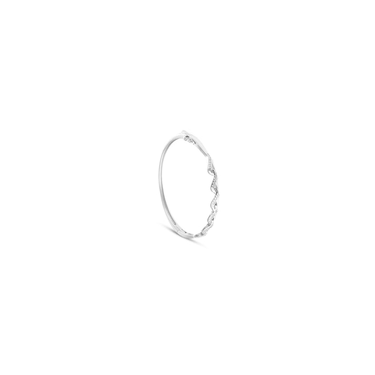 STERLING SILVER CZ SWIRL BRACELET FOR WOMEN