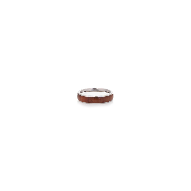 BROWN ENAMEL STERLING SILVER BAND UNISEX