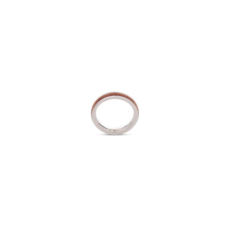 BROWN ENAMEL STERLING SILVER BAND UNISEX