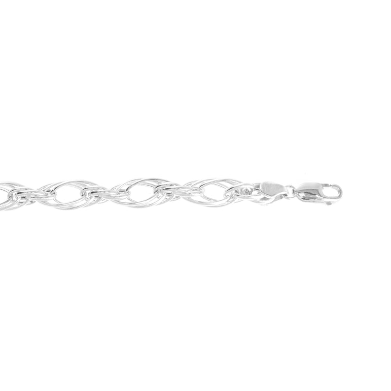 Cubanlink Hollow Silver Bracelet for Men