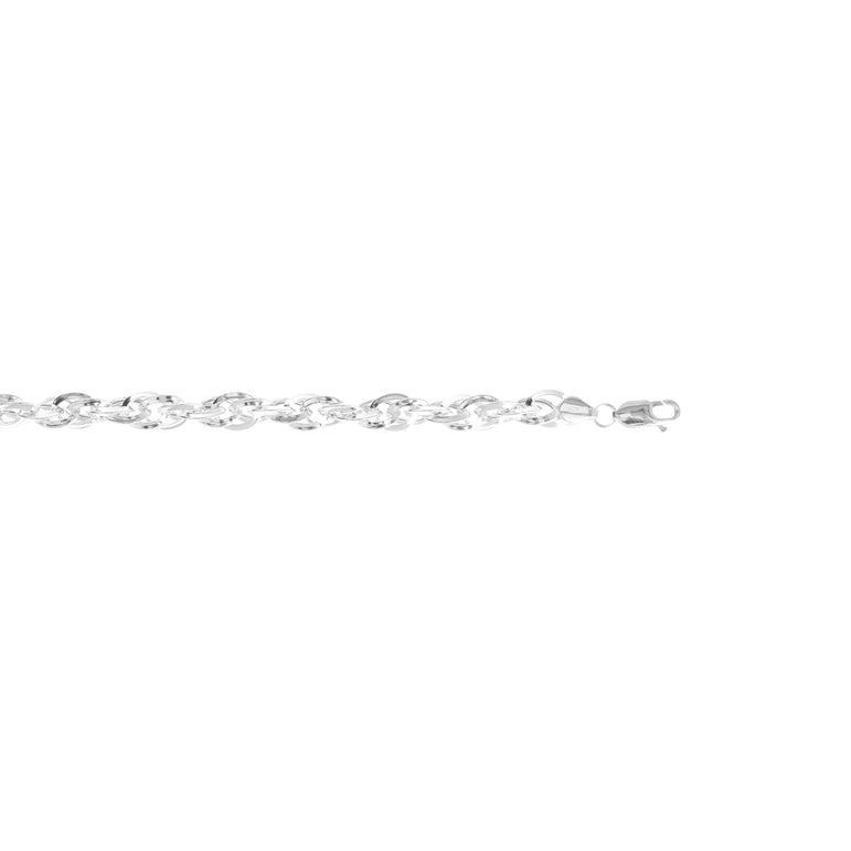 Stacked Cuban Link Silver Bracelet for Men