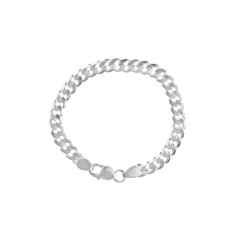 CUBAN LINK CHAIN SILVER BRACELET FOR MEN