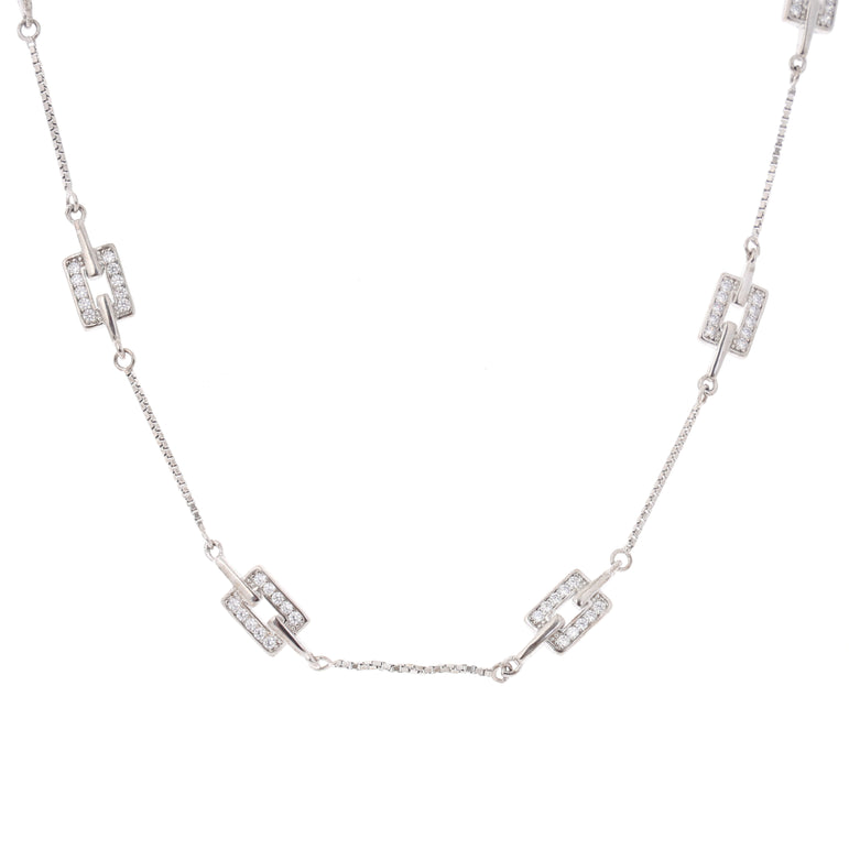 STERLING SILVER STATEMENT PIECE NECKLACE FOR WOMEN