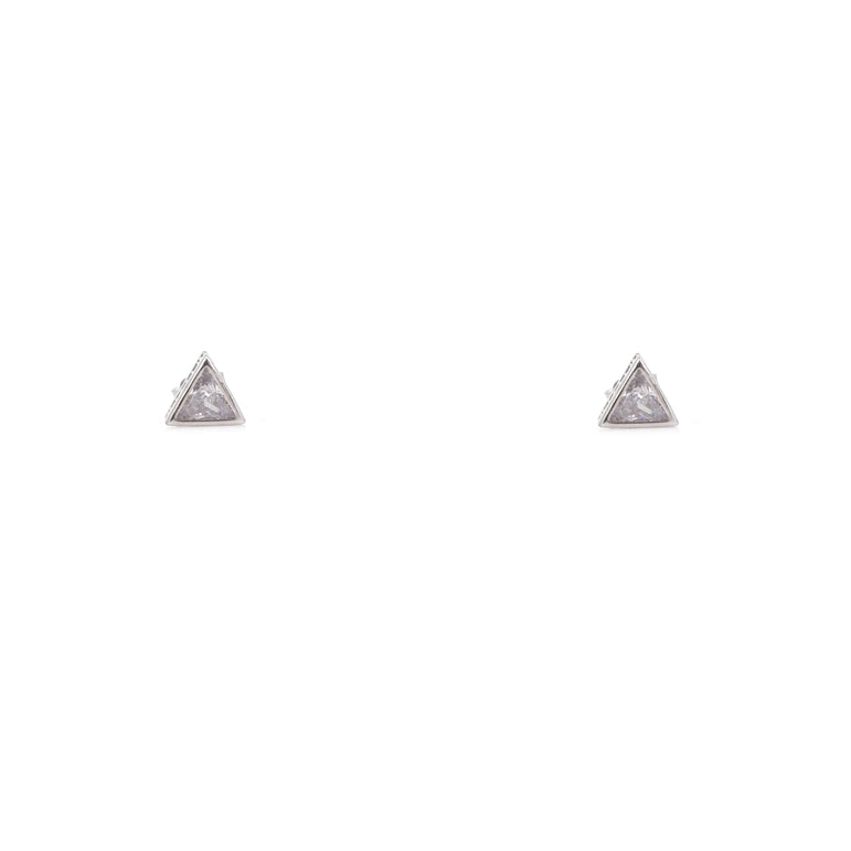 Triangle Shaped Studs With Pendant