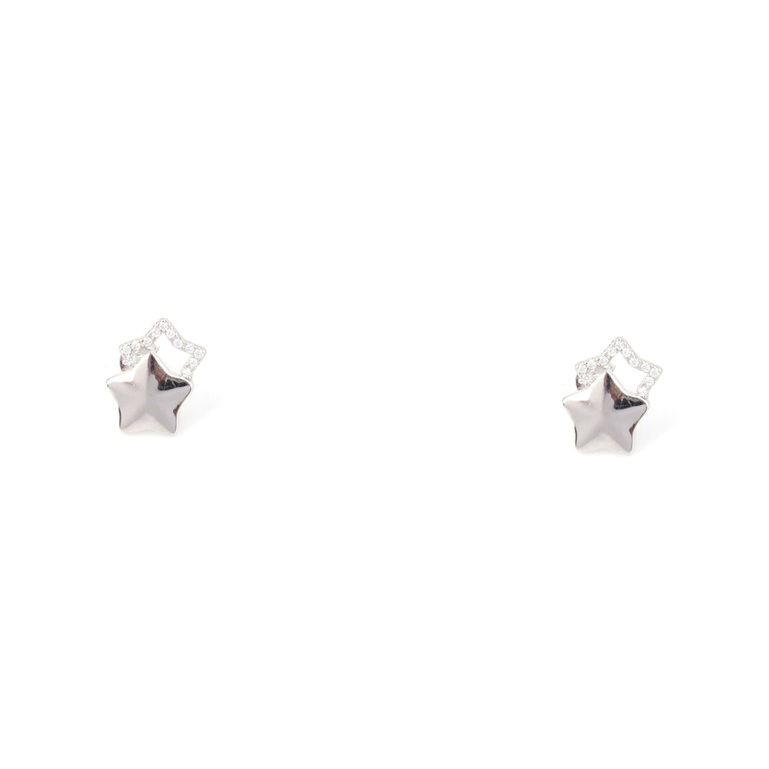 Trending Silver Star Stud Earrings For Women