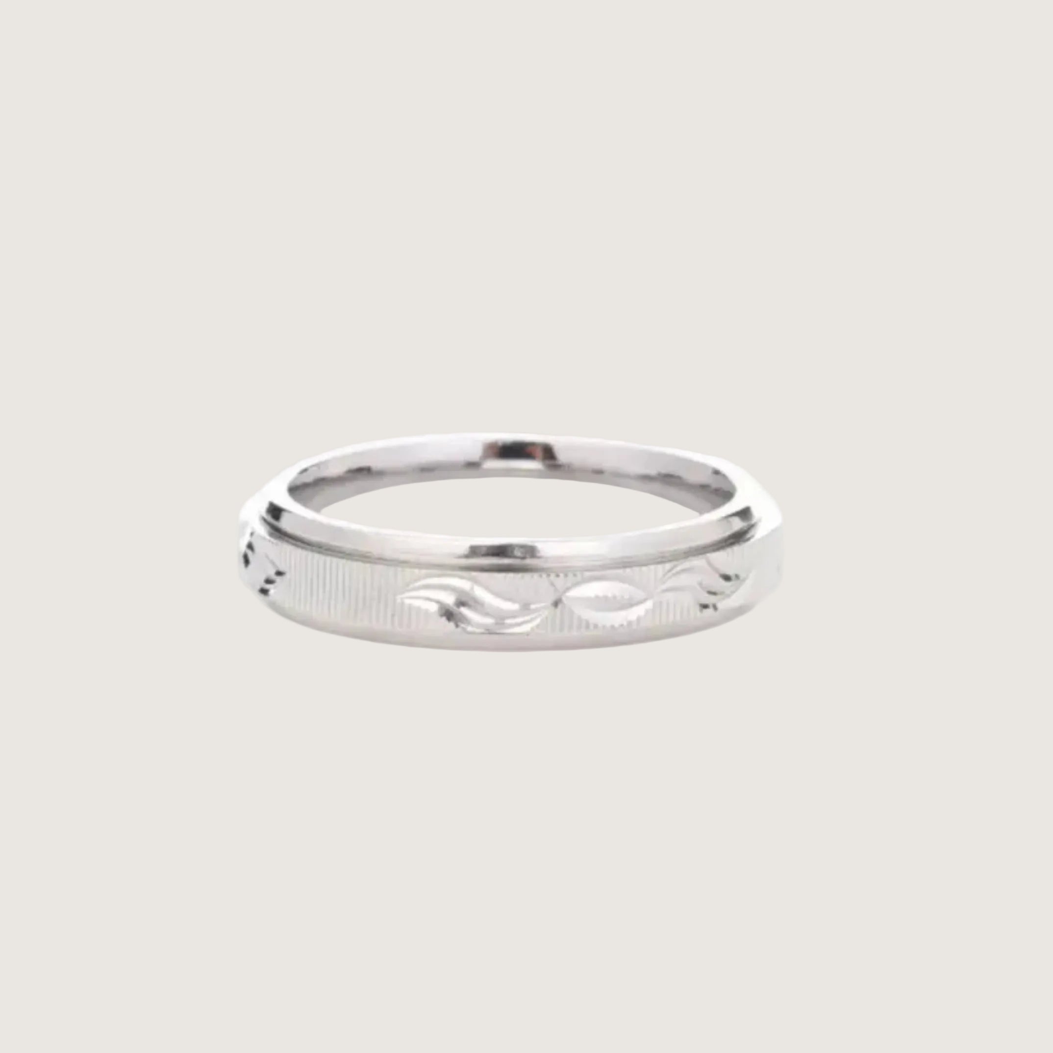 unisex sterling silver band ring 