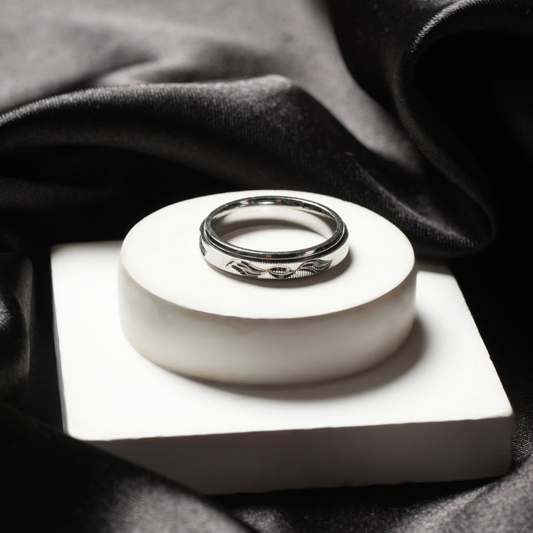 Unisex Sterling Silver Band Ring