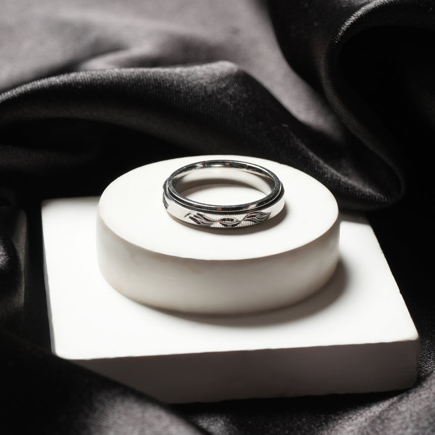 Unisex Sterling Silver Band Ring