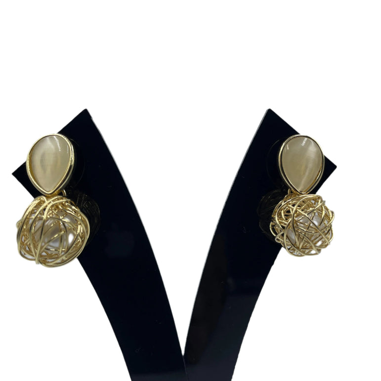 Monalisa Stone Cluster Drop Earrings