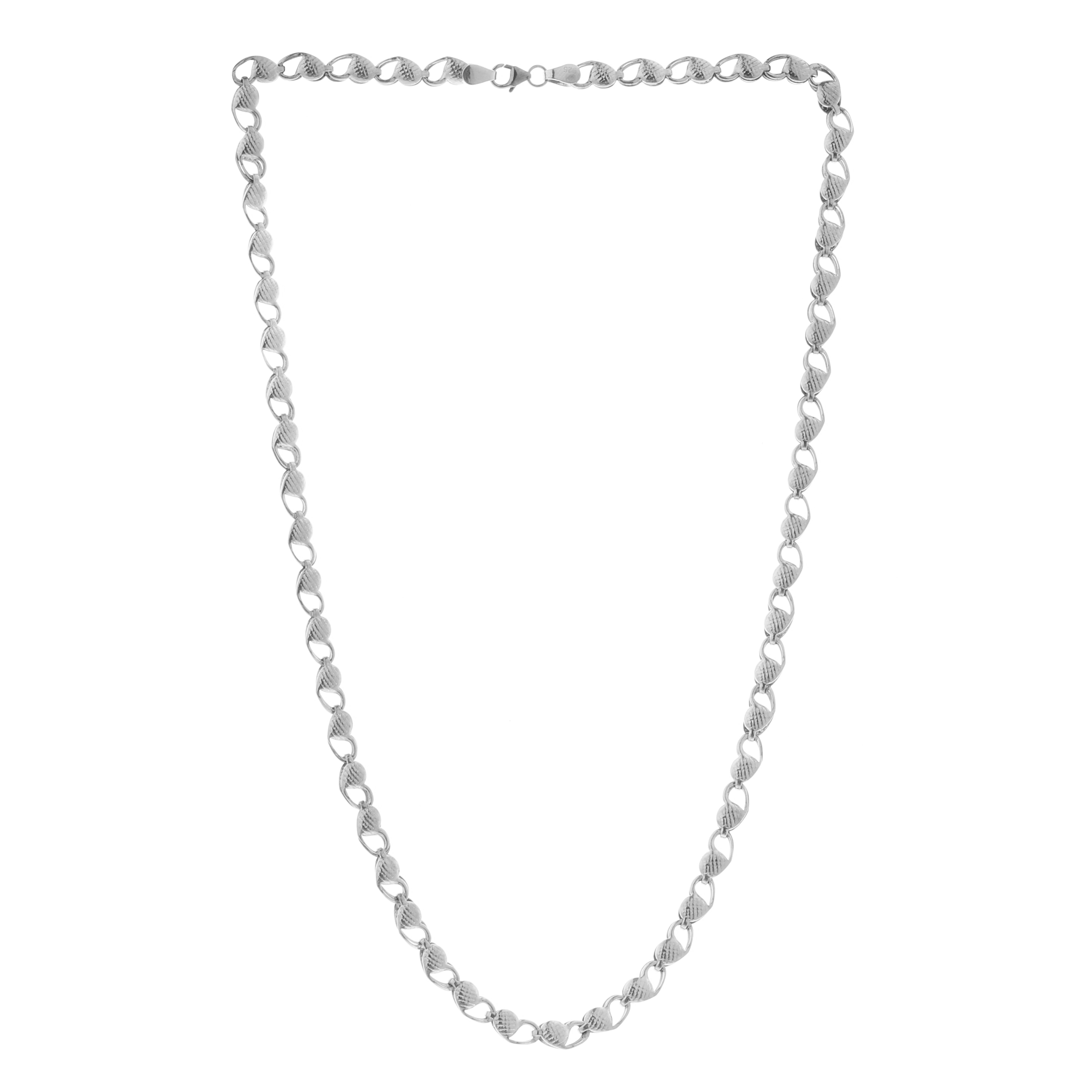 oxidized silver chain for men 
