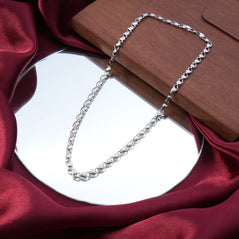 oxidized heart shape chain for men