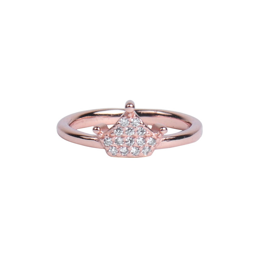 rosegold plated silver ring for women