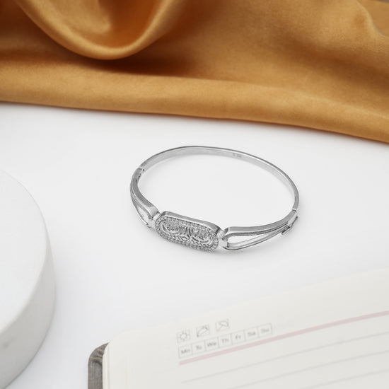 silver cuff bangle for women