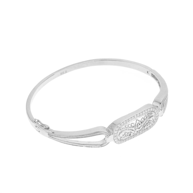 silver cuff bangle for women