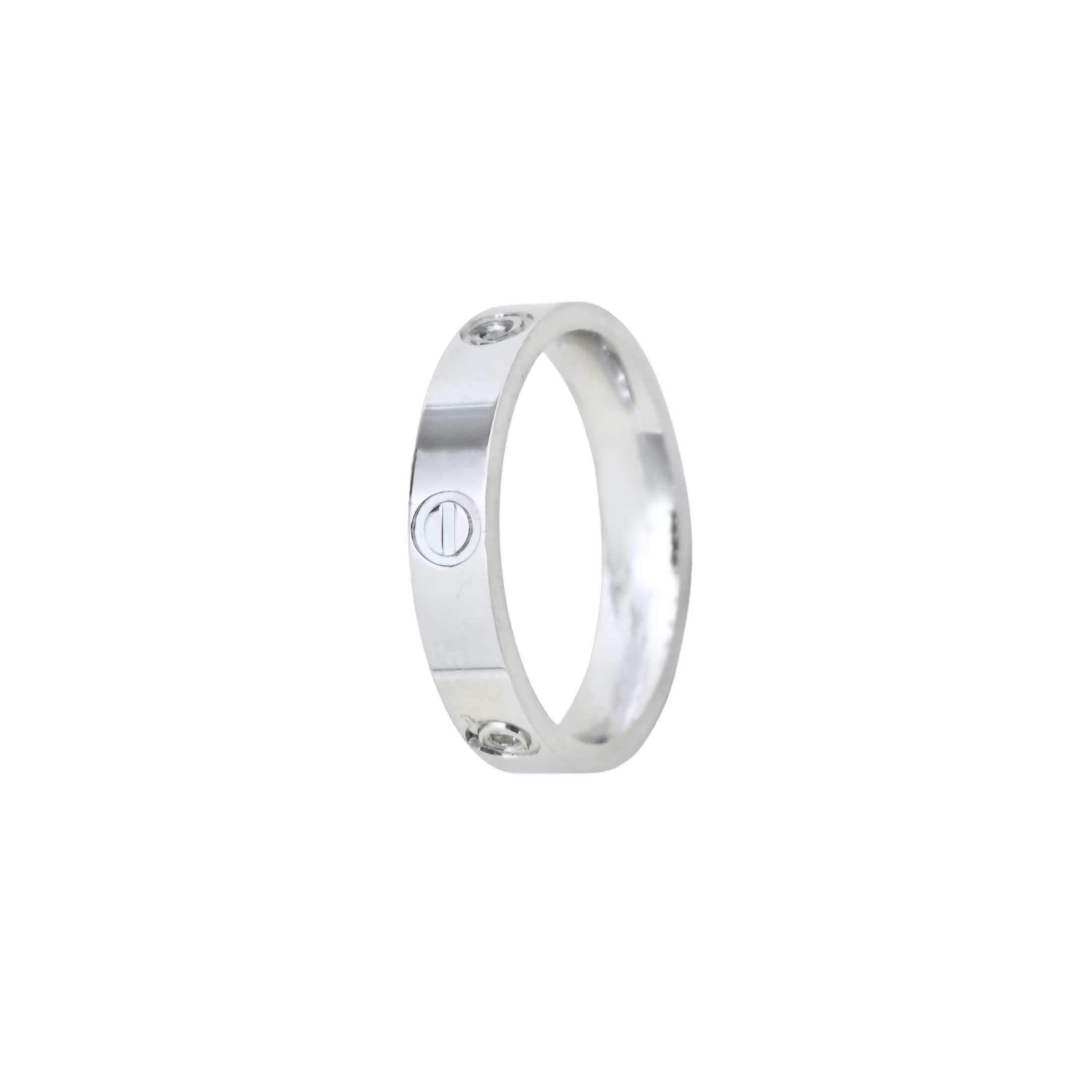 Silver Cartier Design Love Ring