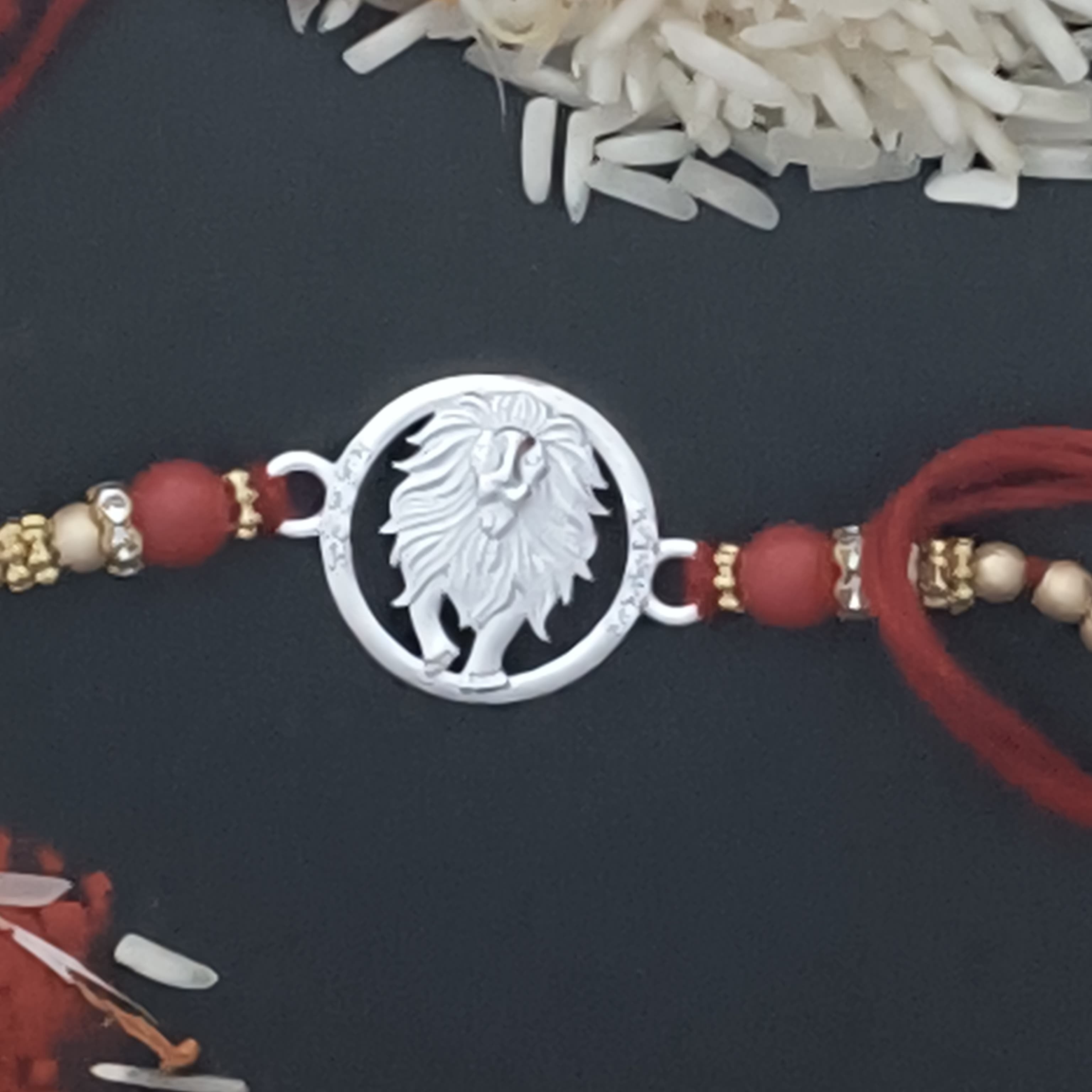 Sterling Silver Rakhi Lion Pendant