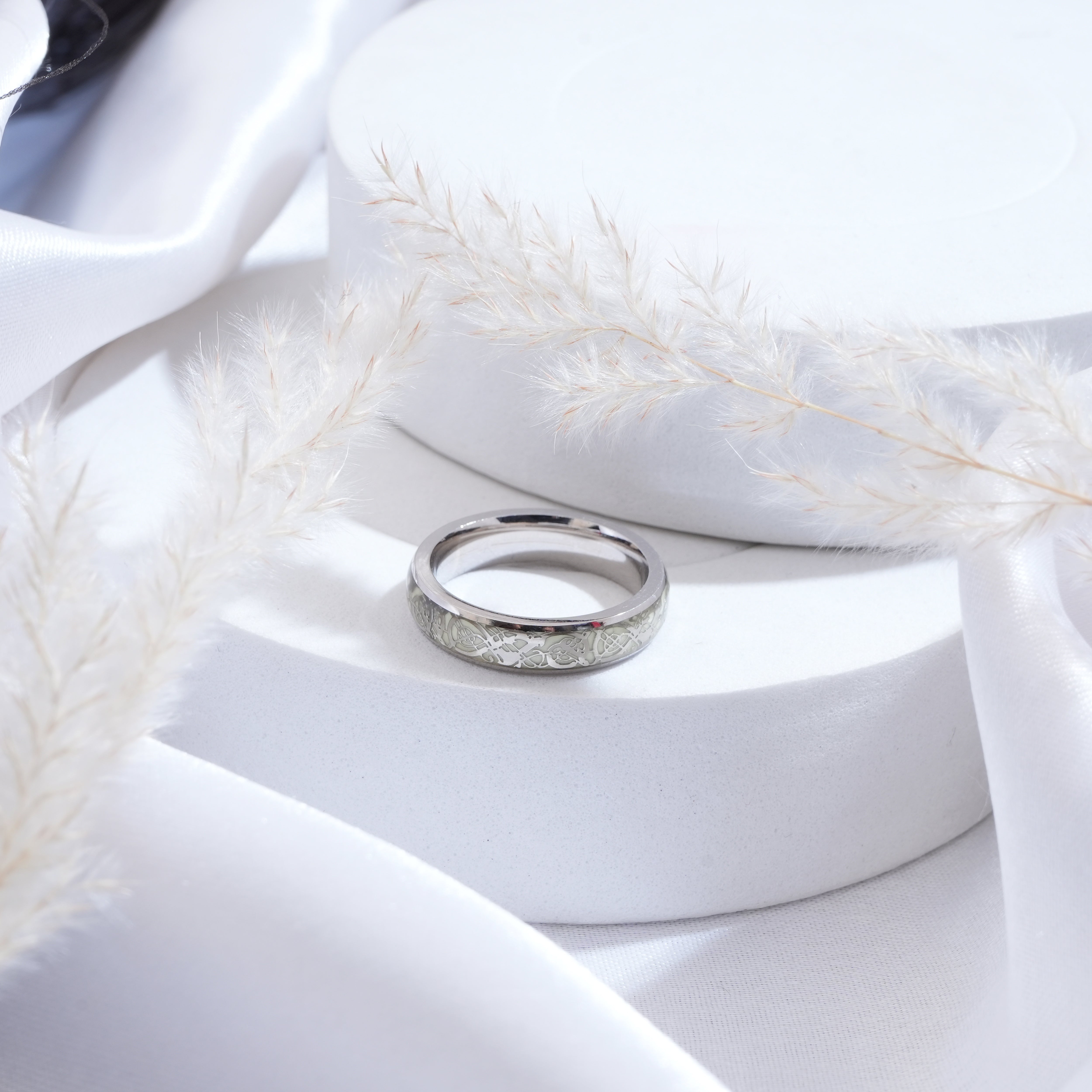 Crafted Silver Band Ring Unisex Trishhna - Main Image