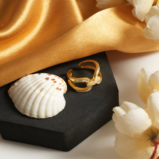 gold plated silver ring for women