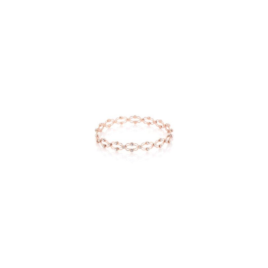 Rosegold color silver ring for women 