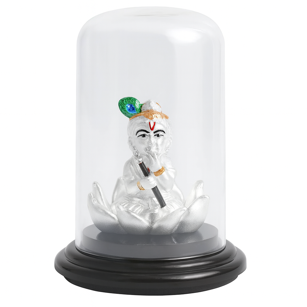 DIVINE SILVER IDOL OF LADDU GOPAL JI