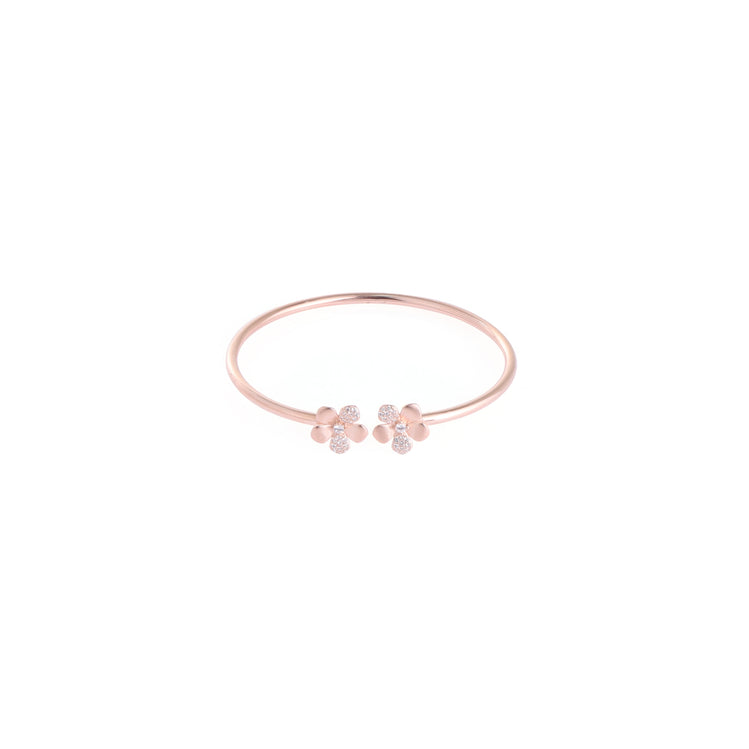rosegold plated silver kada for women