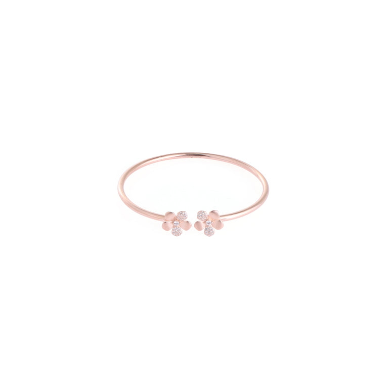 rosegold plated silver kada for women