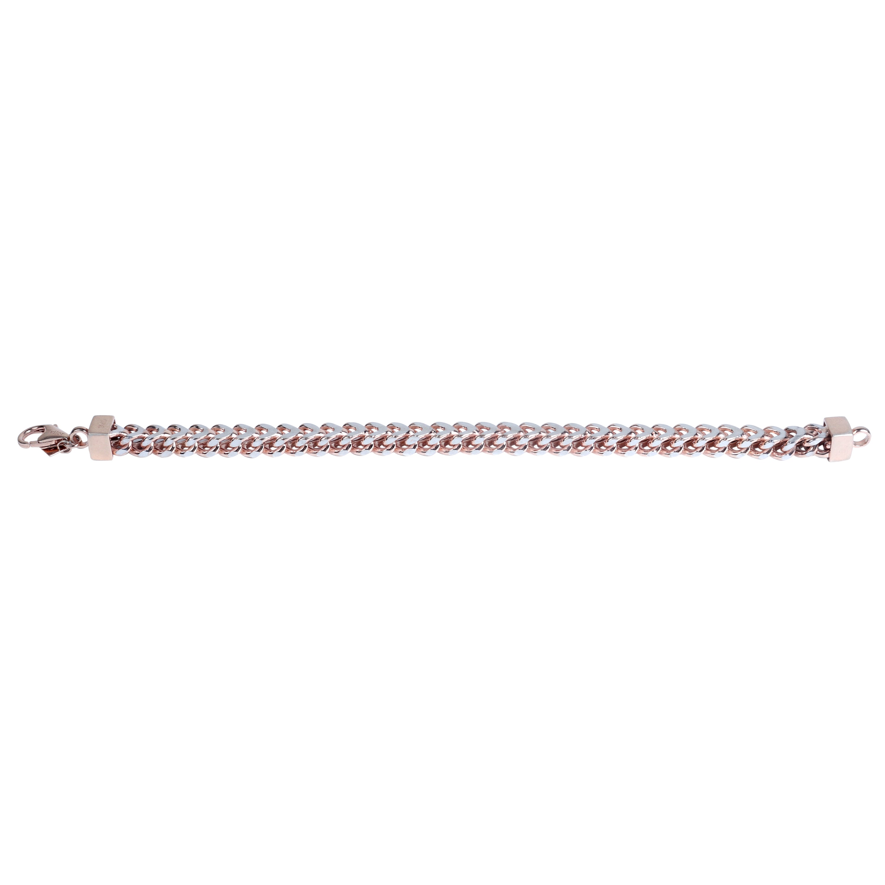 rose gold silver bracelet for men