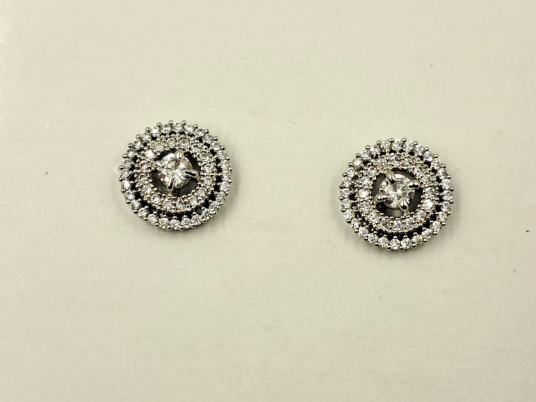 Round shape american diamond studs