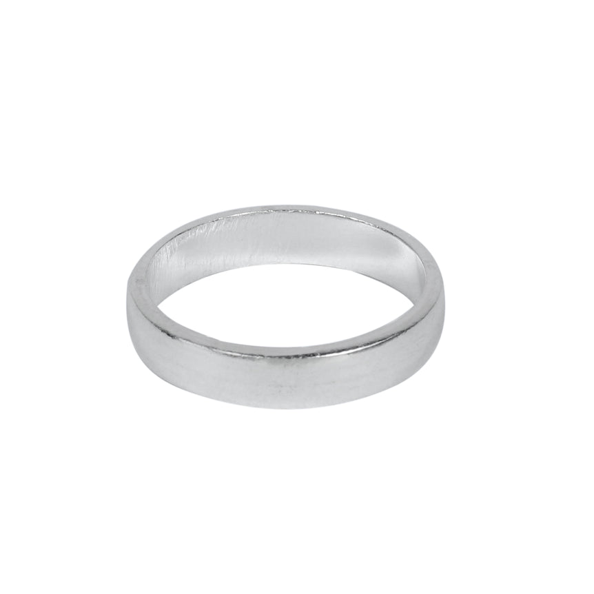 UNADORNED PLAIN SILVER THUMB RING FOR MEN